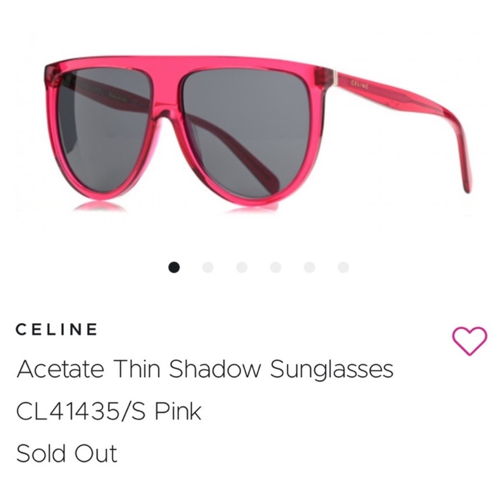 Celine Acetate Thin Shadow Pink Sunglasses 💖